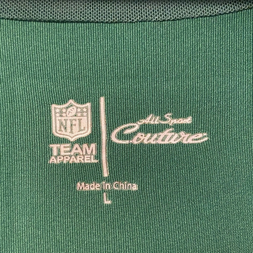 NWT New NFL  New York Jets  Logo Women's Long Sleeve  Tee Shirt Top Green Sz. L - Picture 3 of 5